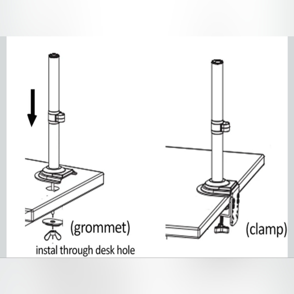 3M M4336 Hover Clamp Service Kit/Grommet 302mm Pole For Desk Monitor New In Box.